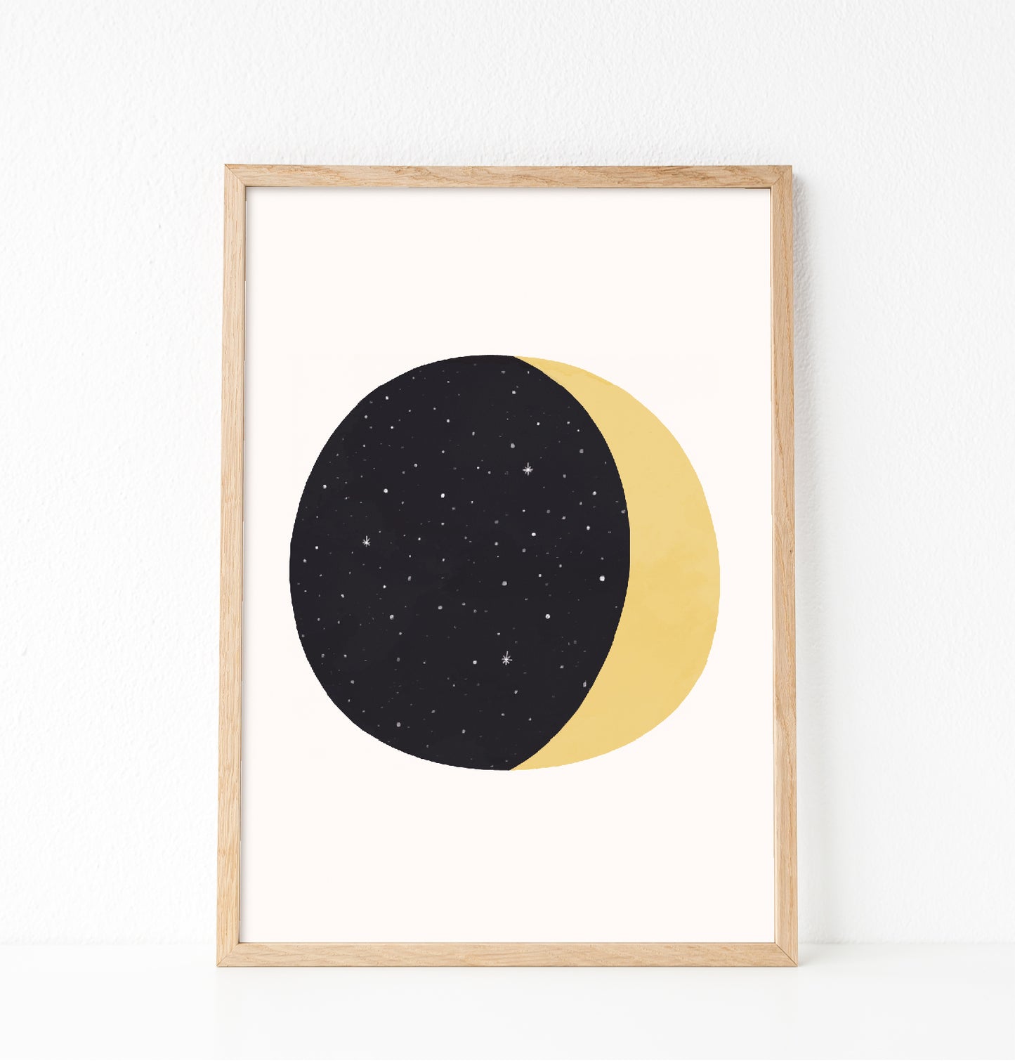 Moon and stars print