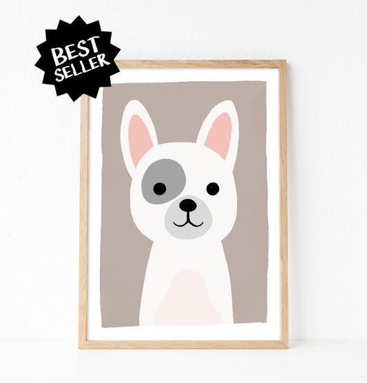 White dog print