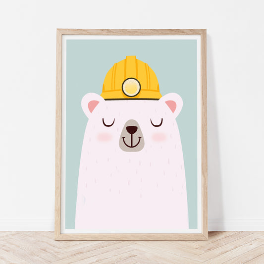 Construction worker bear print