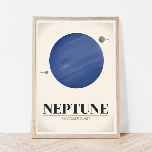 Planets of the solar system print - Neptune