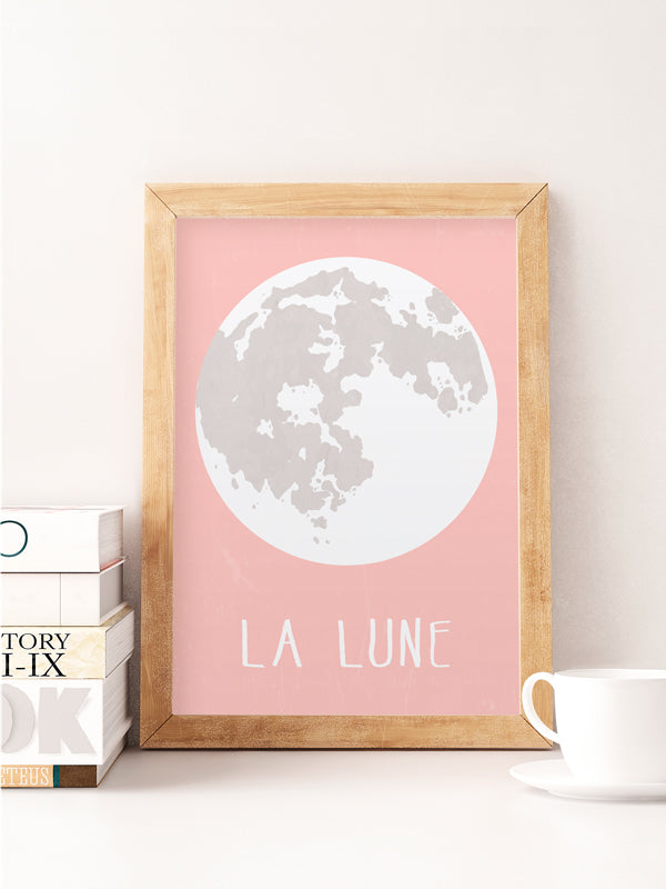 La Lune print in pink