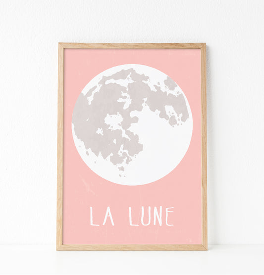La Lune print in pink