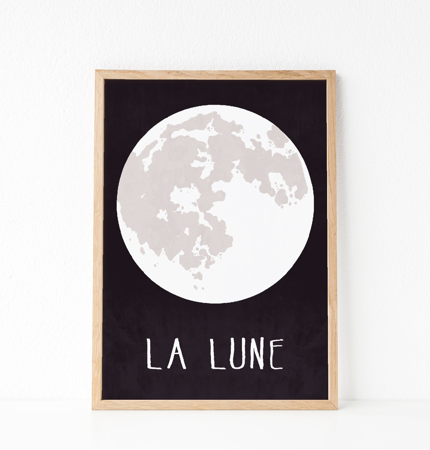 La Lune print in black