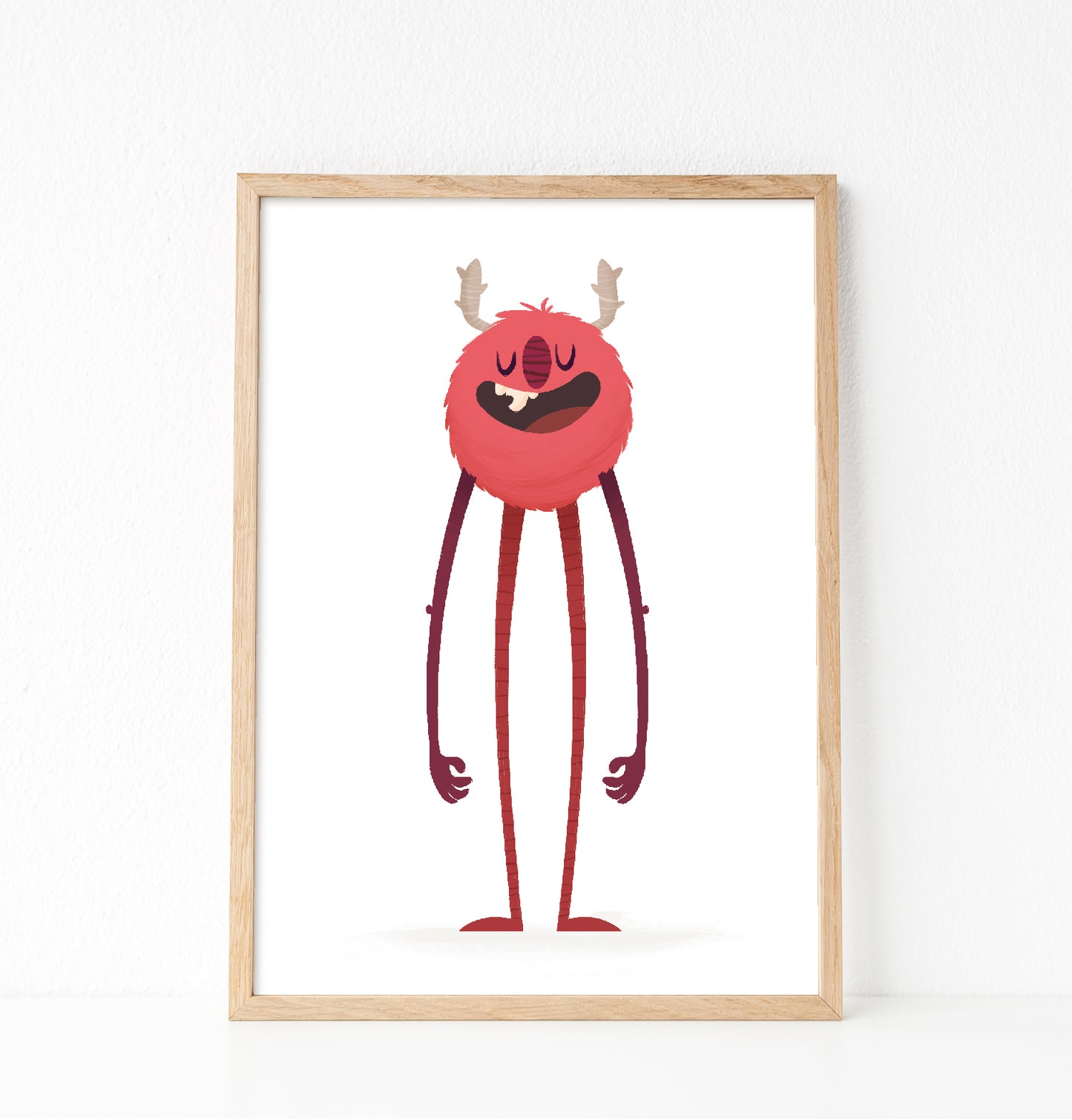 Silly red monster print