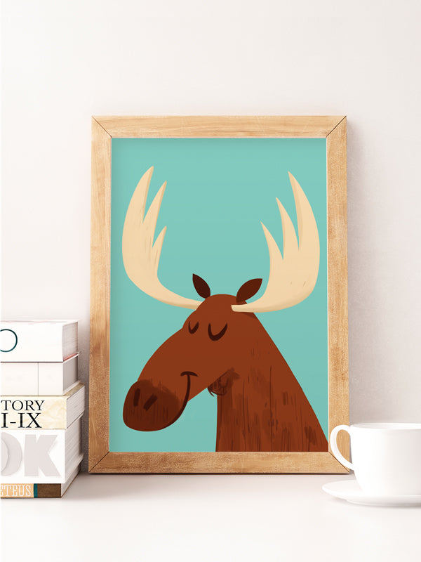 Happy moose print