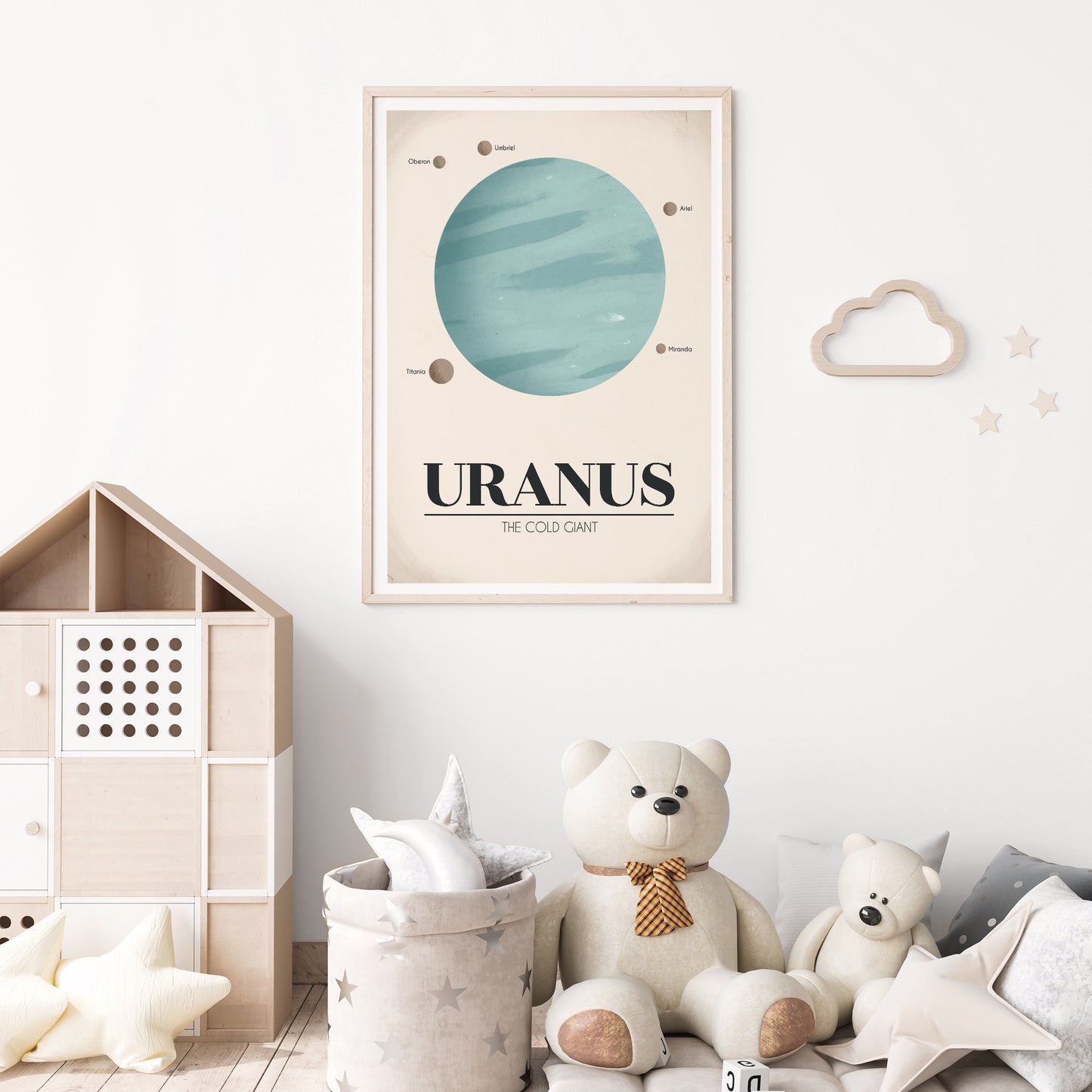 Planets of the solar system print - Uranus