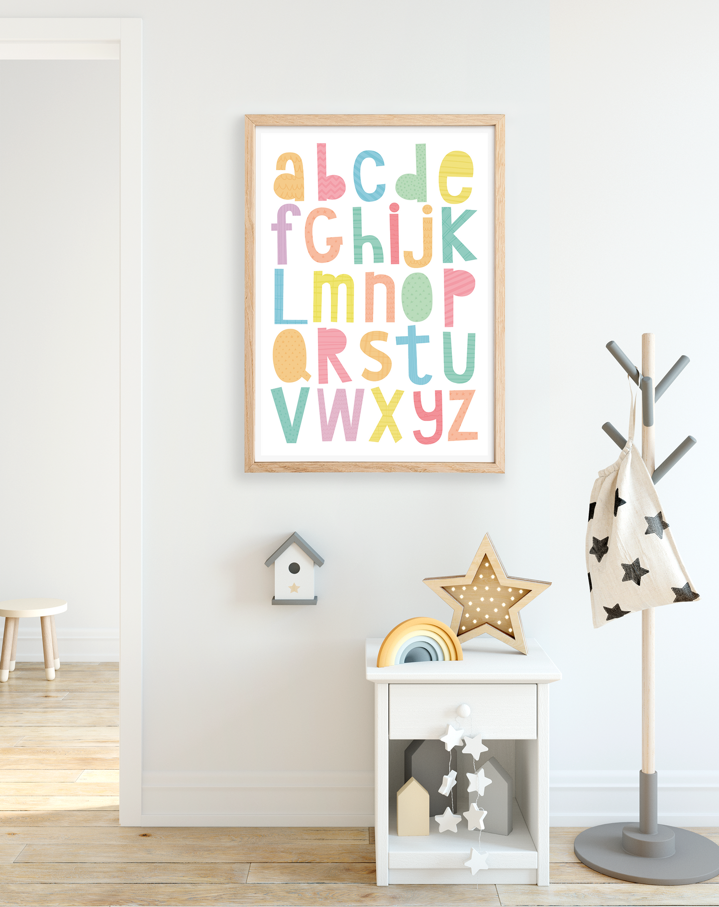 Colorful alphabet print