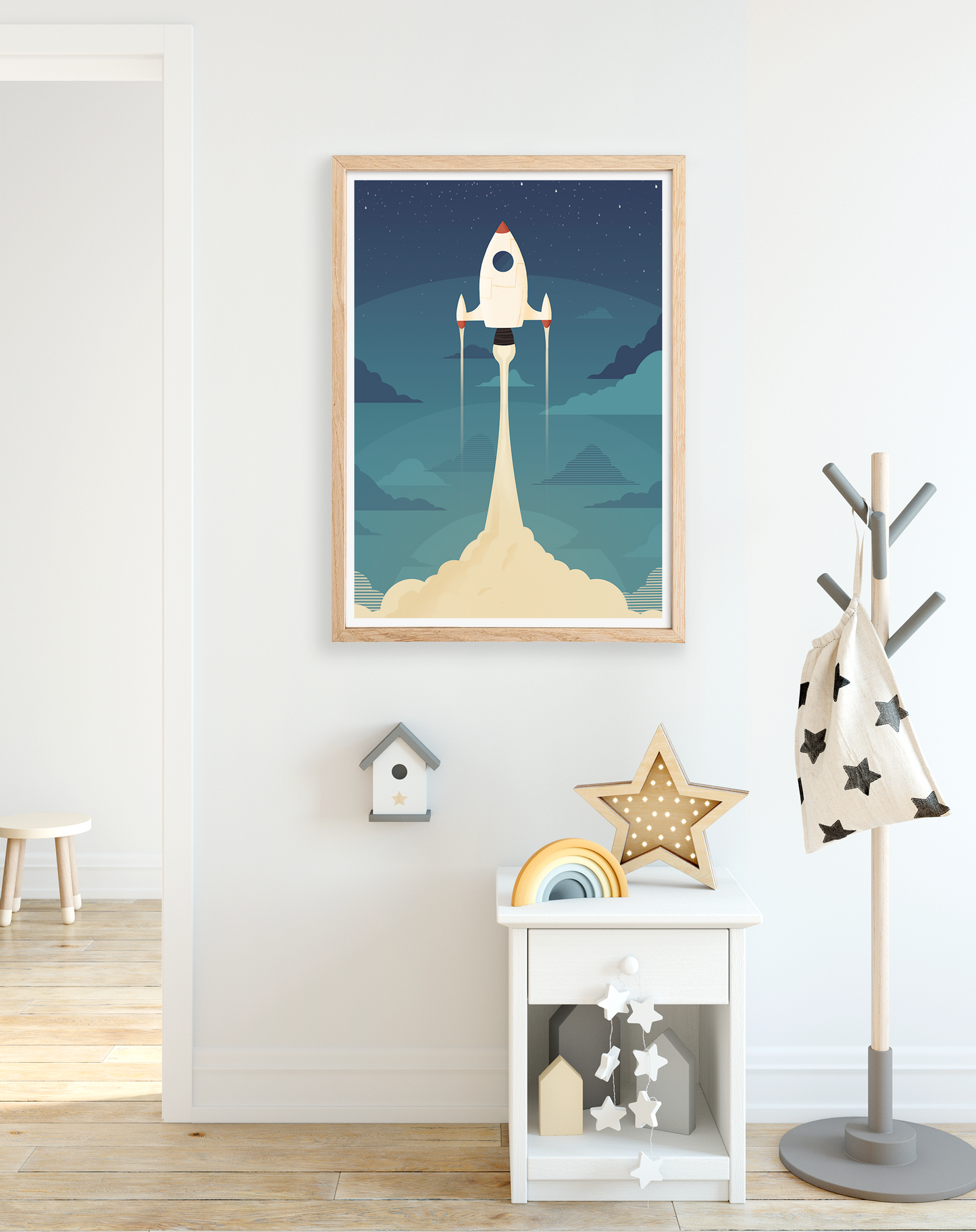 Spaceship launch print