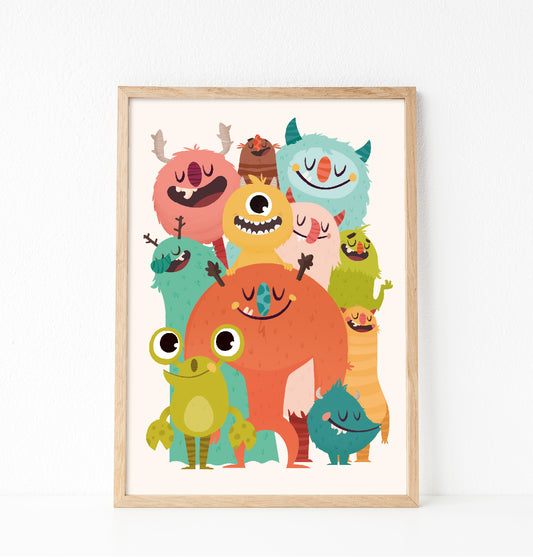 Silly monsters print