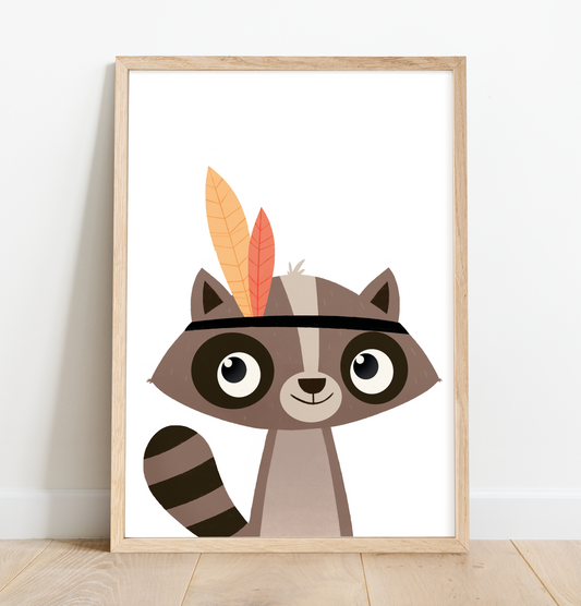 Raccoon print