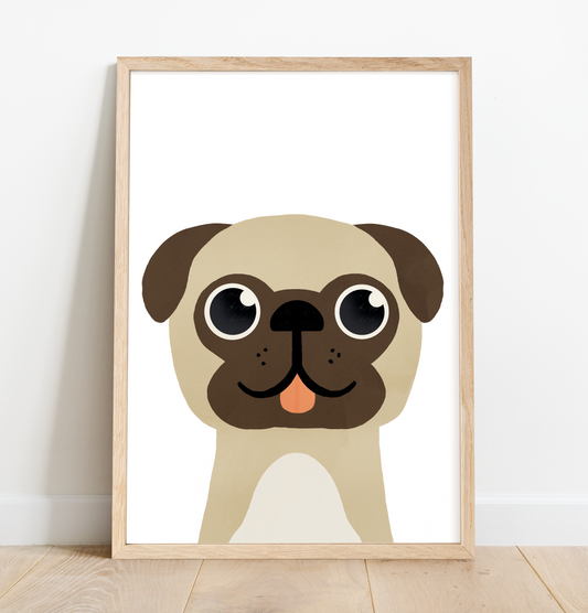 Cute pug print