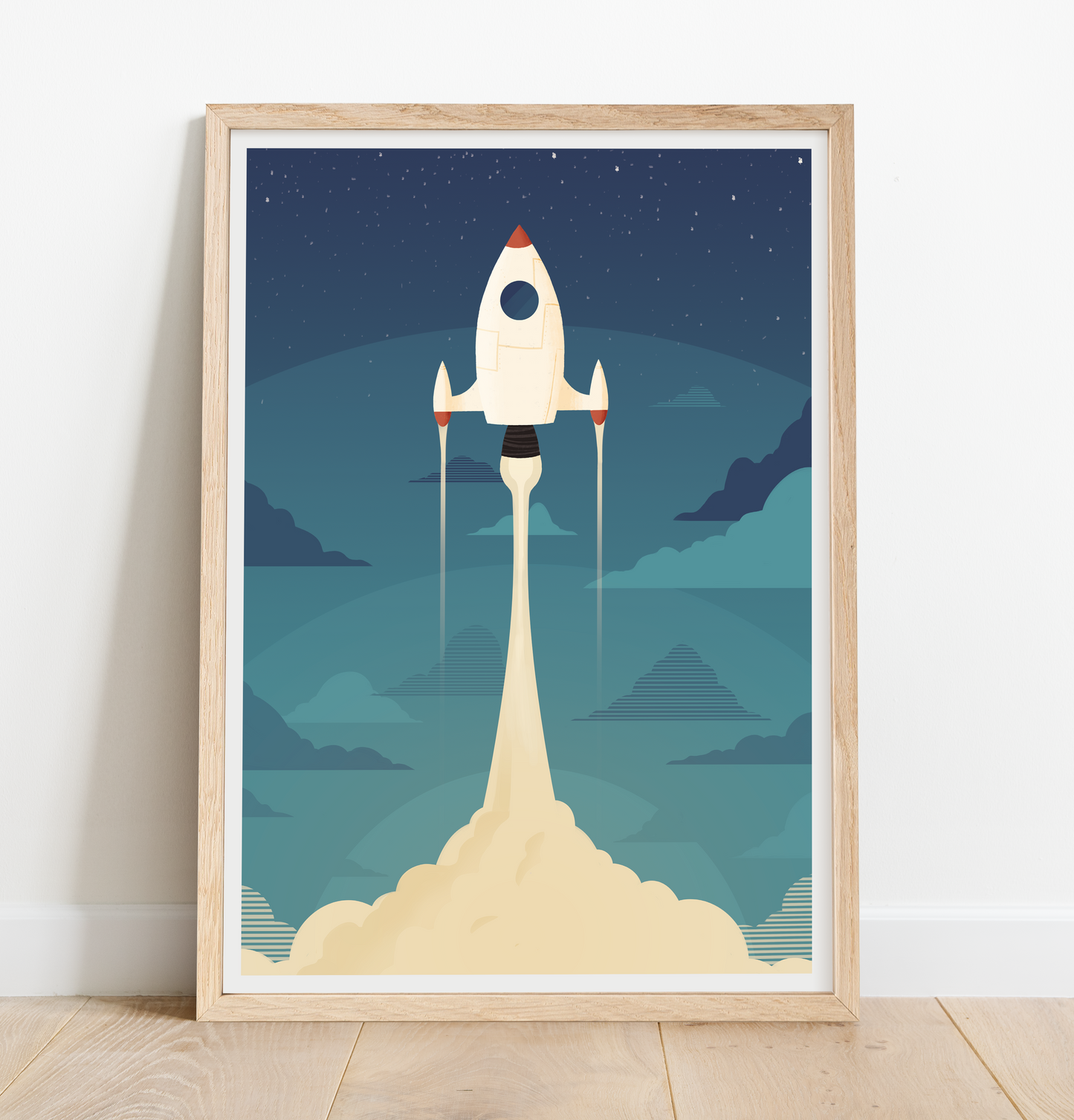 Spaceship launch print
