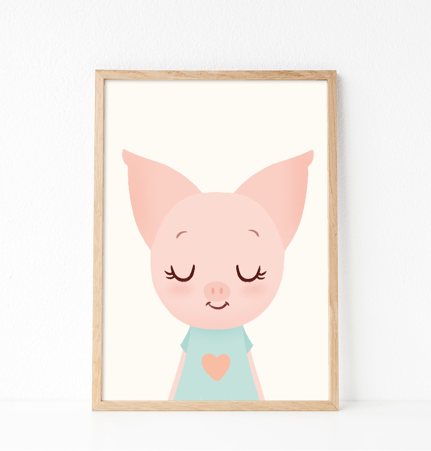Peekaboo piglet print