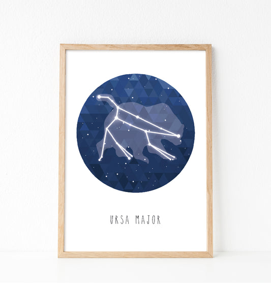 Ursa major constellation print