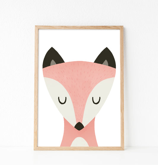 Pink fox print