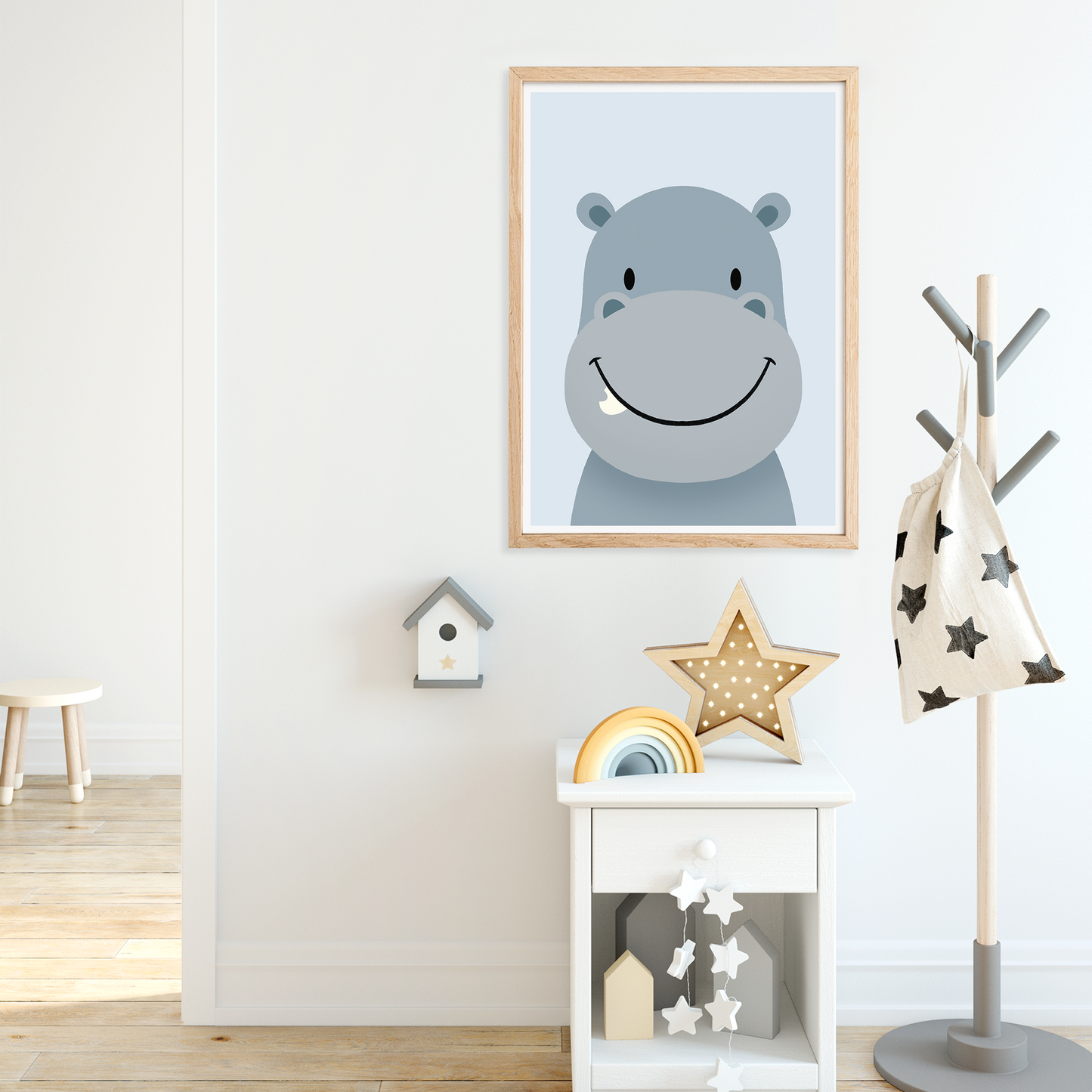 Happy hippo print
