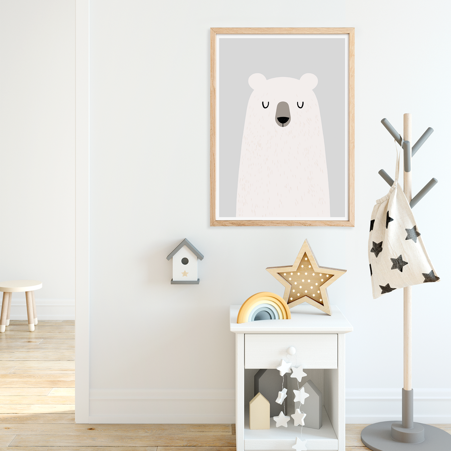 White bear print