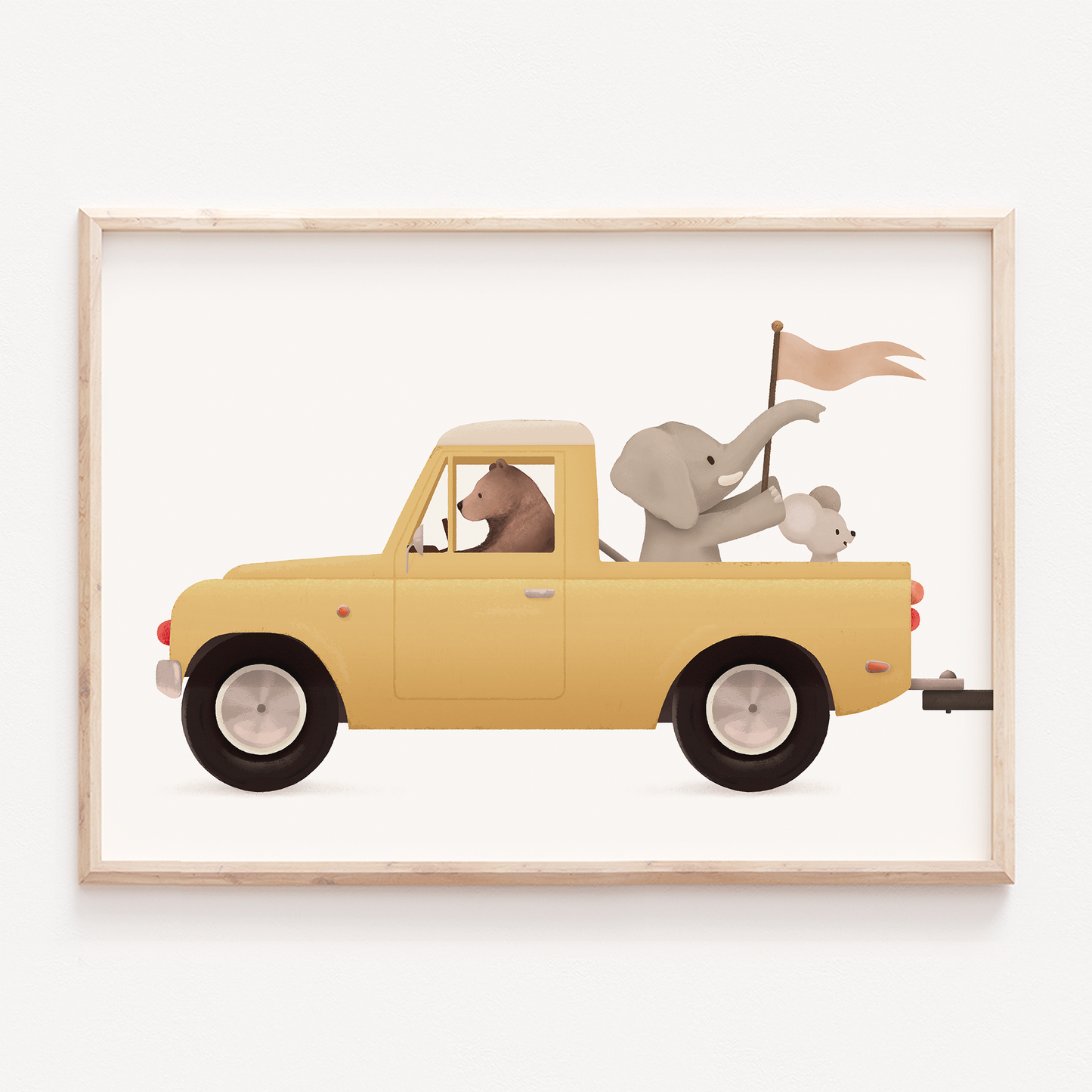 Whimsical animals - Truck and van set