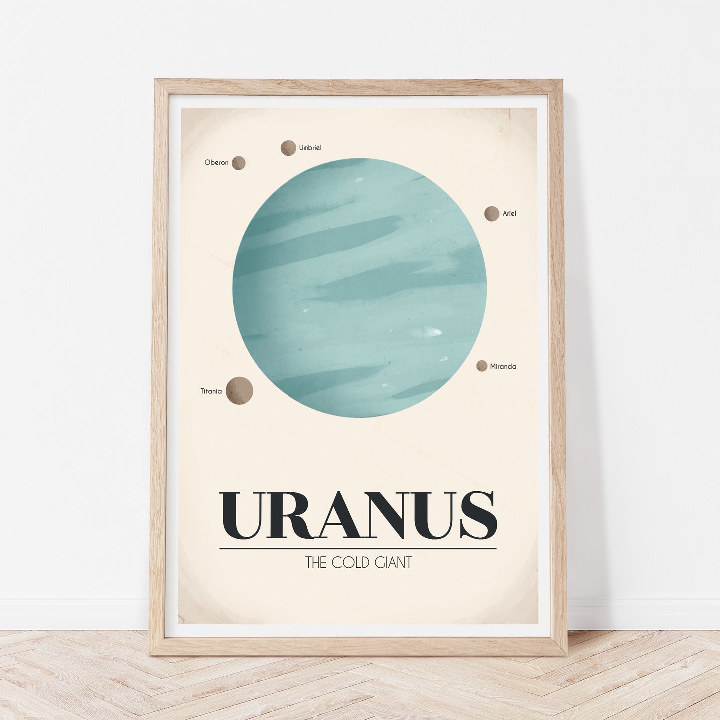 Planets of the solar system print - Uranus