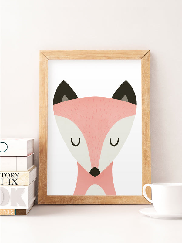 Pink fox print