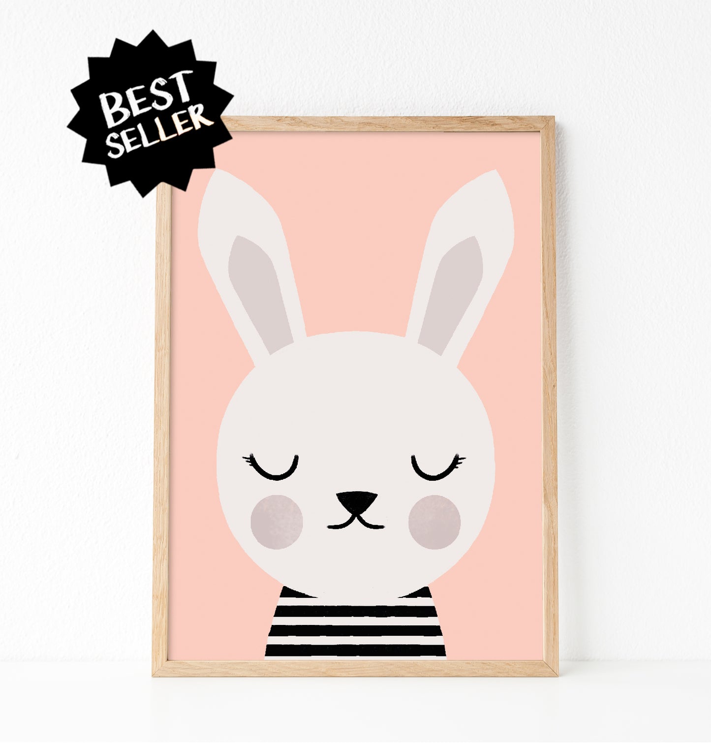 White bunny print