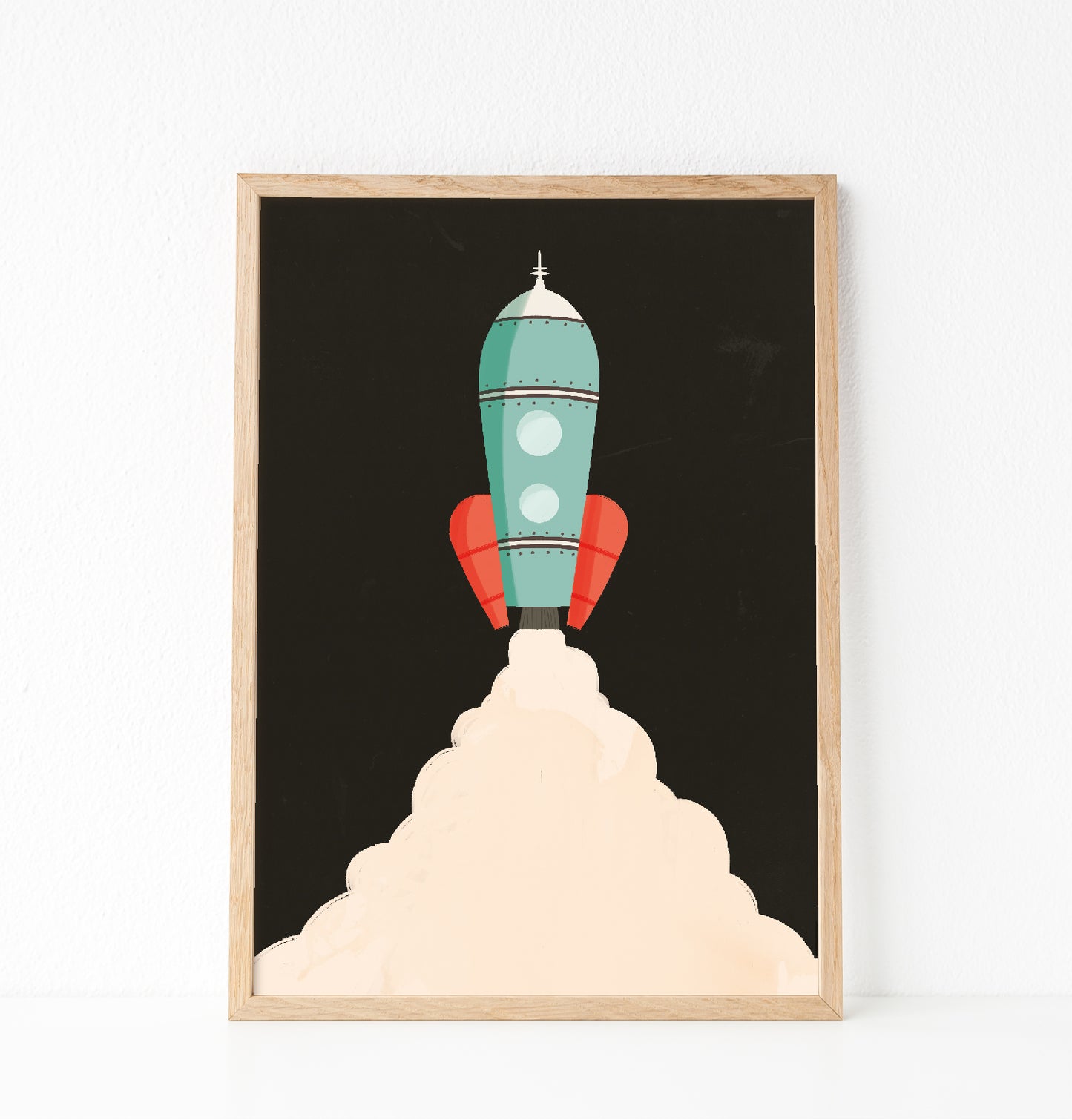 Vintage rocket print