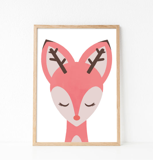 Pink doe print