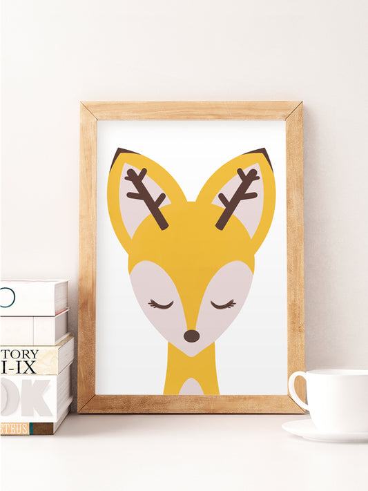 Yellow doe print