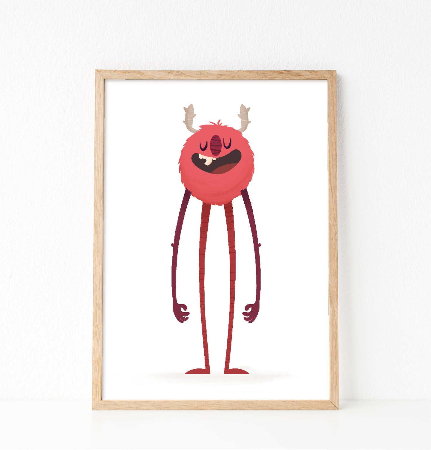 Silly red monster print