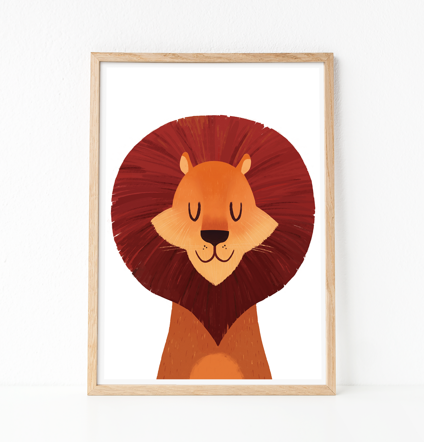 Happy lion print