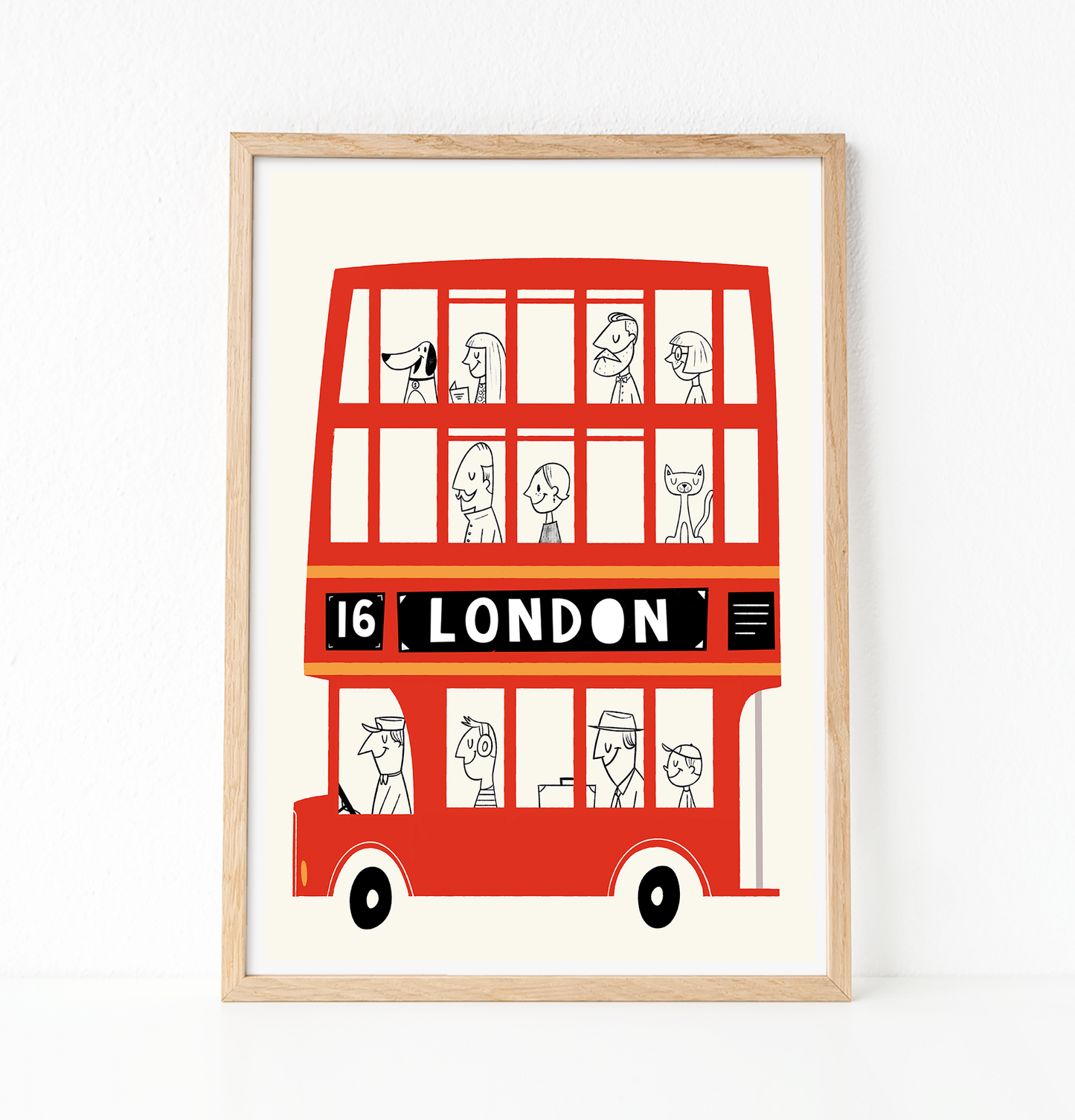 London red bus print