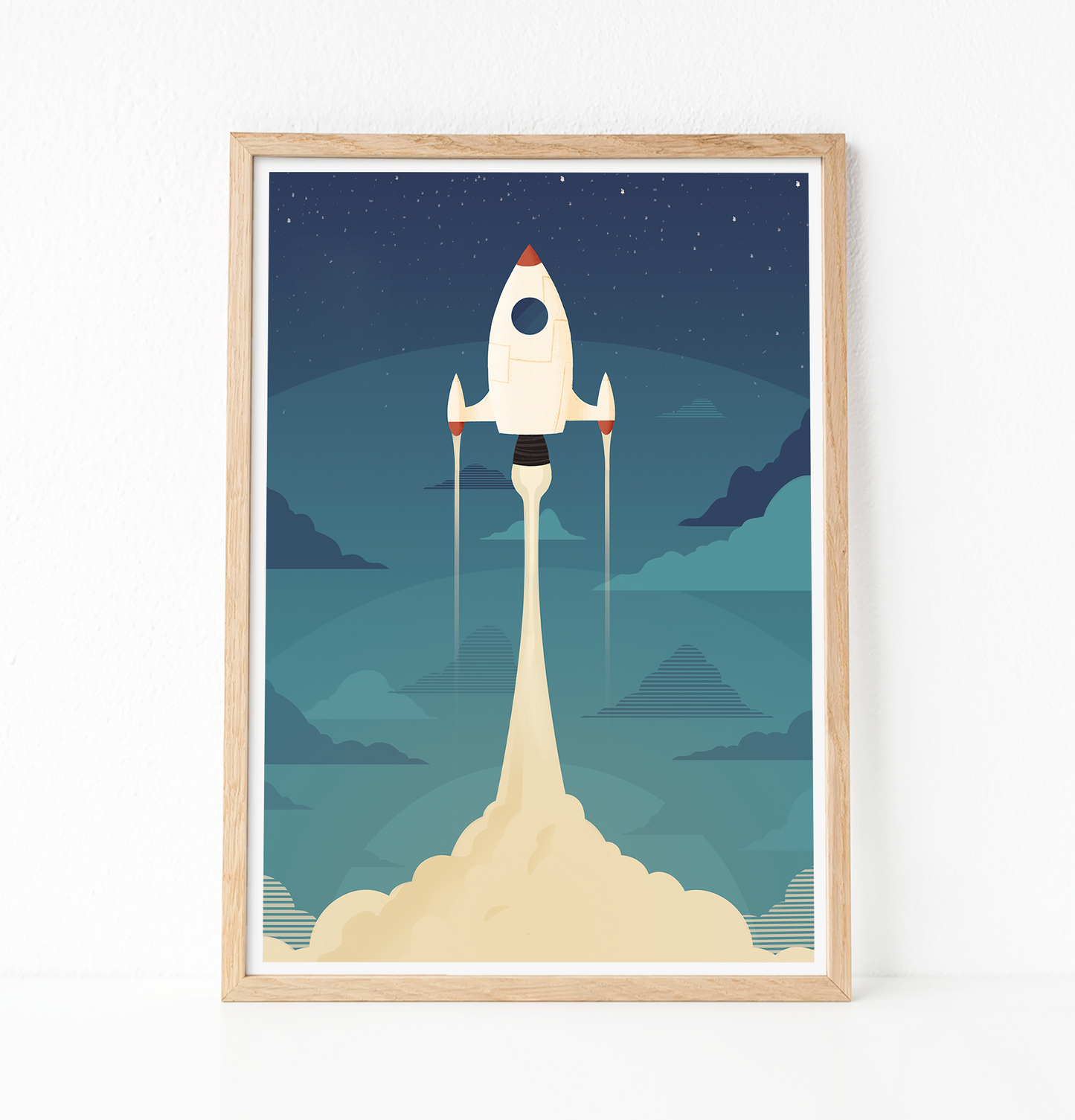 Spaceship launch print