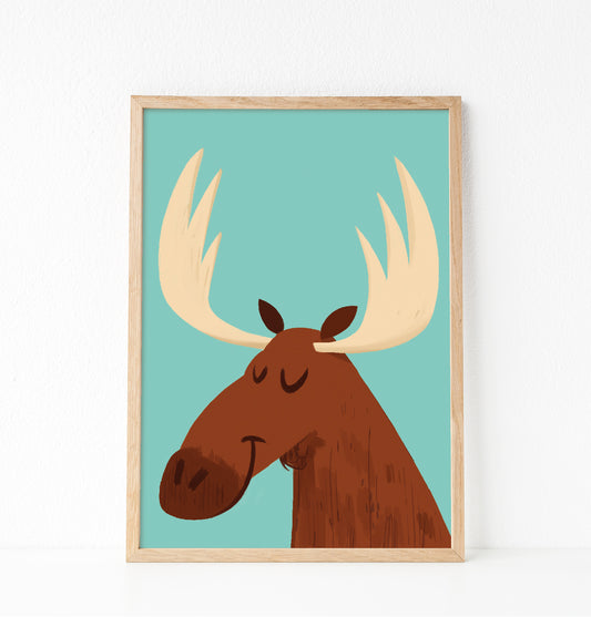 Happy moose print