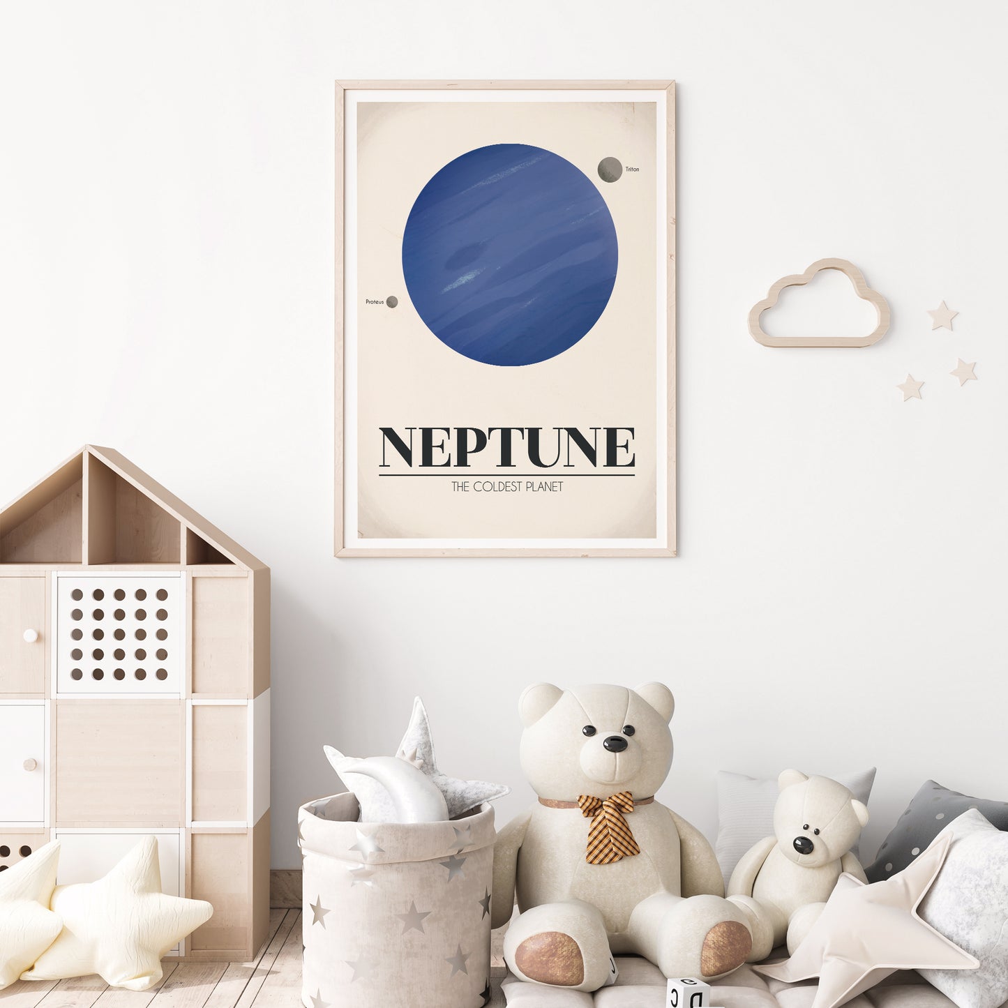 Planets of the solar system print - Neptune