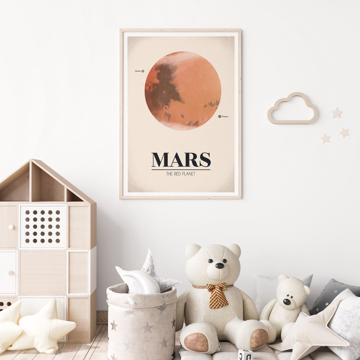 Planets of the solar system print - Mars