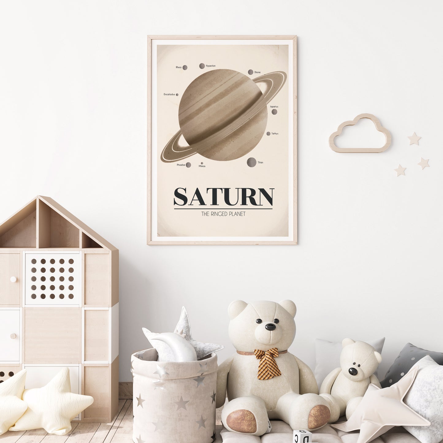 Planets of the solar system print - Saturn