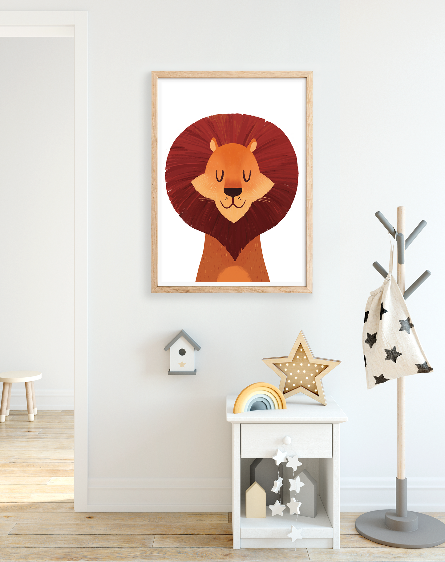 Happy lion print