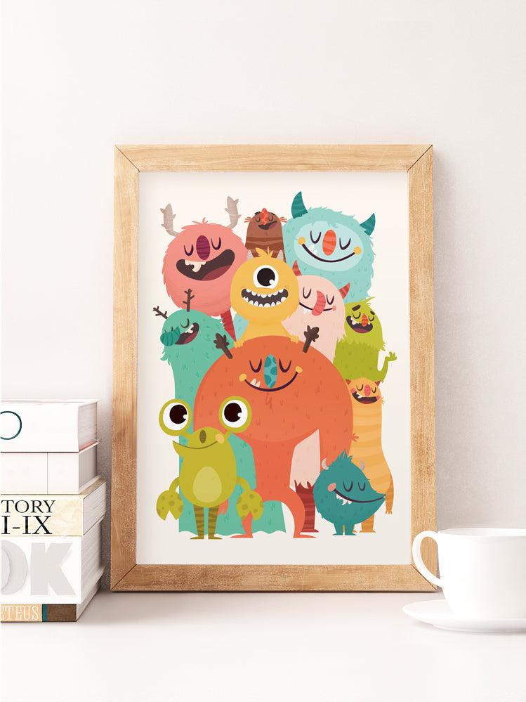 Silly monsters print