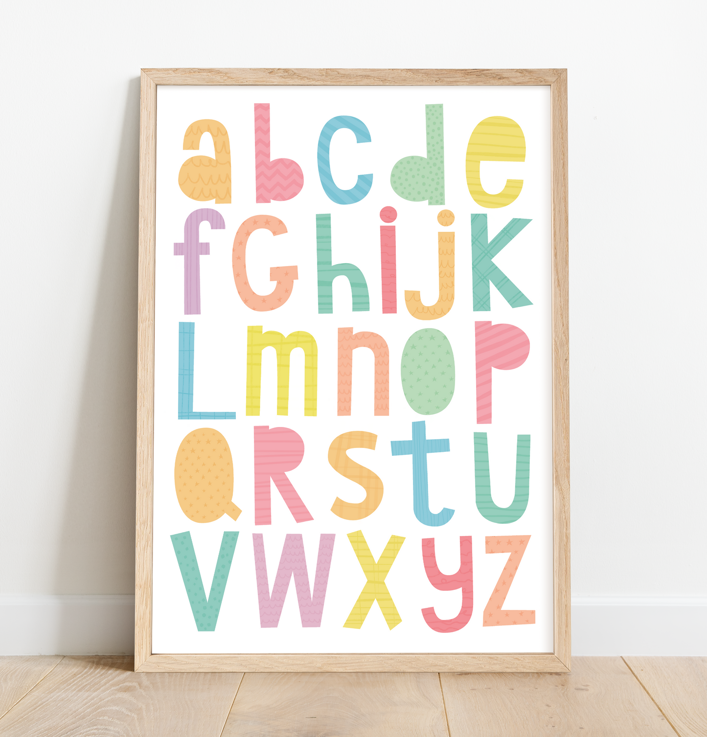 Colorful alphabet print
