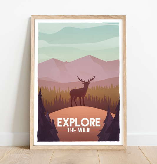 Explore the wild quote print