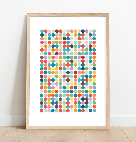 Colorful dots print