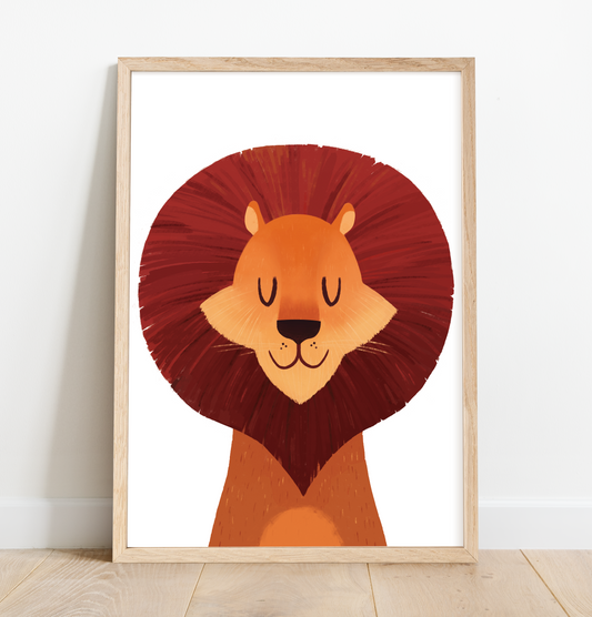 Happy lion print
