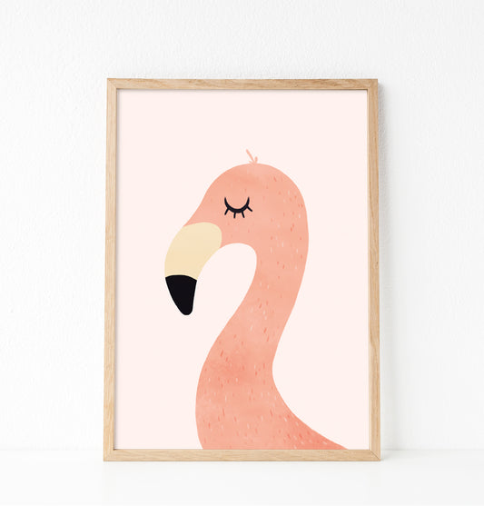 Peekaboo flamingo print