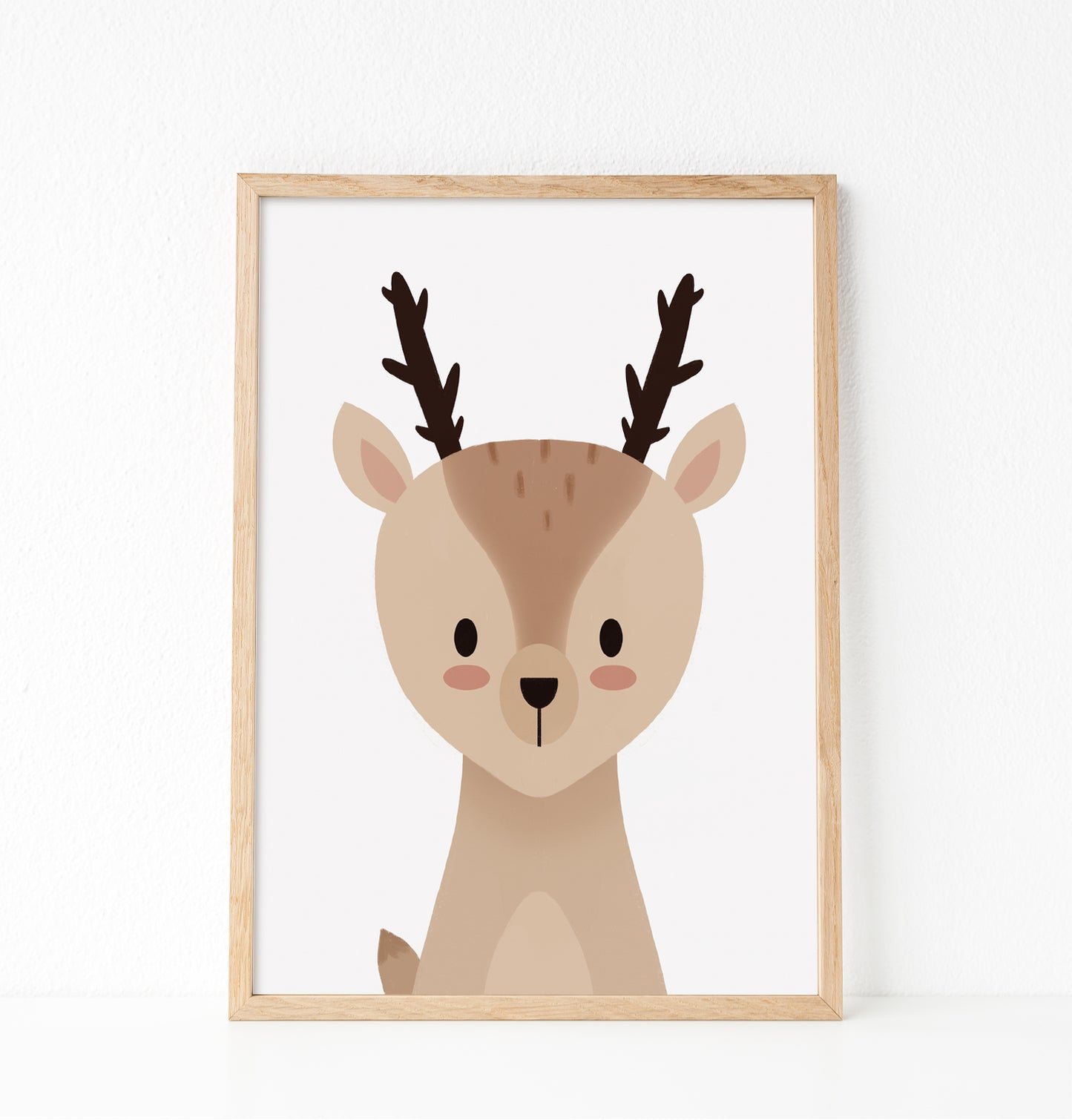 Peekaboo woodland deer print