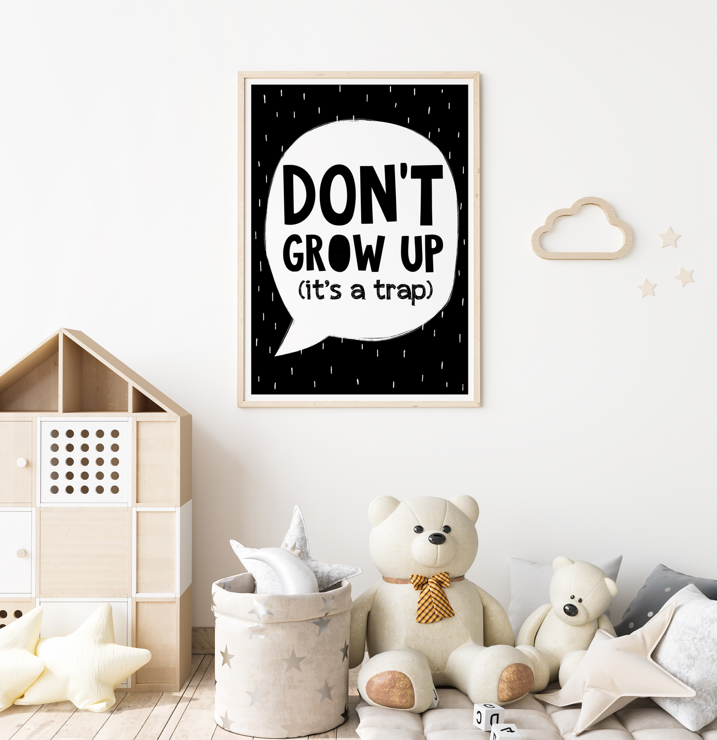 Dont grow up (it's a trap) quote print