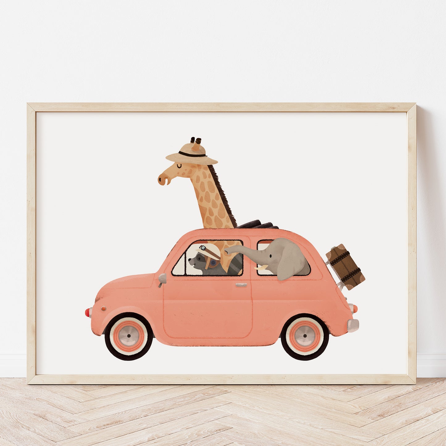 Whimsical animals - Set of four prints