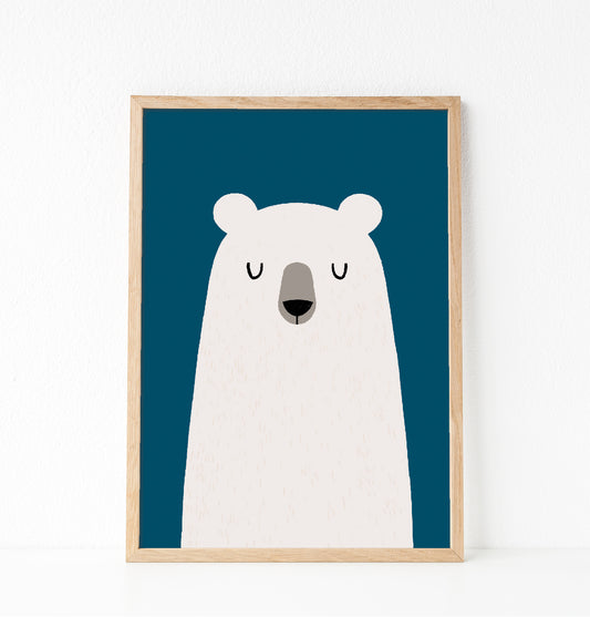 Minimalist peekaboo bear print