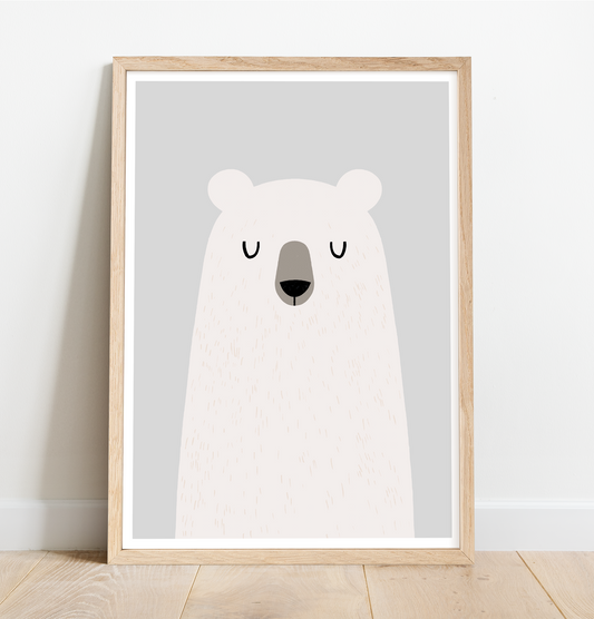 White bear print