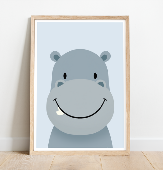 Happy hippo print